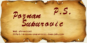 Poznan Supurović vizit kartica